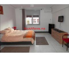 Spacieux étage villa meublé terrasse Semlalia