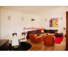 Superbe appart familial 3ch meublé à Guéliz