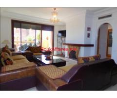 Appart meublé 133m vc terrasse piscine Agdal