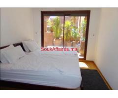 Appart meublé 133m vc terrasse piscine Agdal