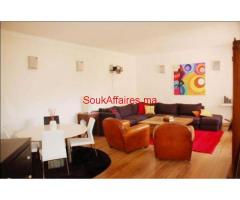 Superbe appart rénové de 3ch meublé à Guéliz