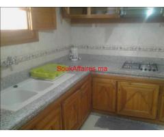 location etage villa   meublé  route de casa