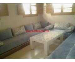 location etage villa   meublé  route de casa