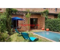 Villa meublée vc piscine sr la Route d Ourika