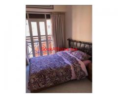 Appart bien meublé de 3 ch vc balcon à Gueliz