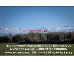 Terrain titré de 2 ha idéale pr projet de villas sr la Rte d Ourika