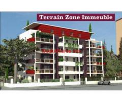 Terrain zone immeuble R+5 bien situé à Guéliz