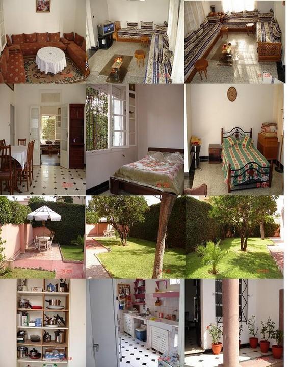 Location vacance casablanca Maroc villa meublée à 1200 dhs / nuit