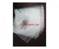 SACHET A FERMETURE RABATTABLE TRANSPARENT ADHÉSIF