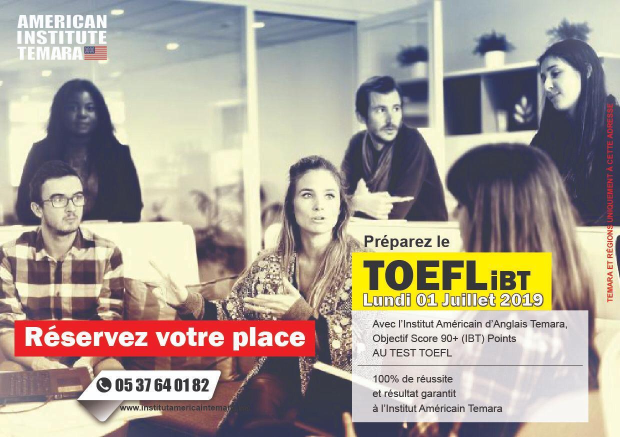 PREPARATION NUMERO 1 au MAROC pour le TOEFL  a TEMARA