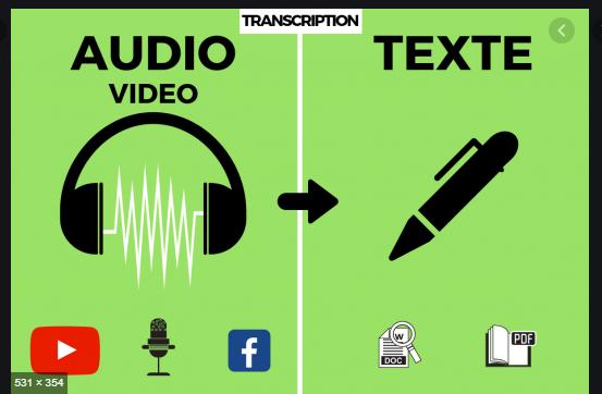 Transcription audio en texte – Retranscription - Saisie texte