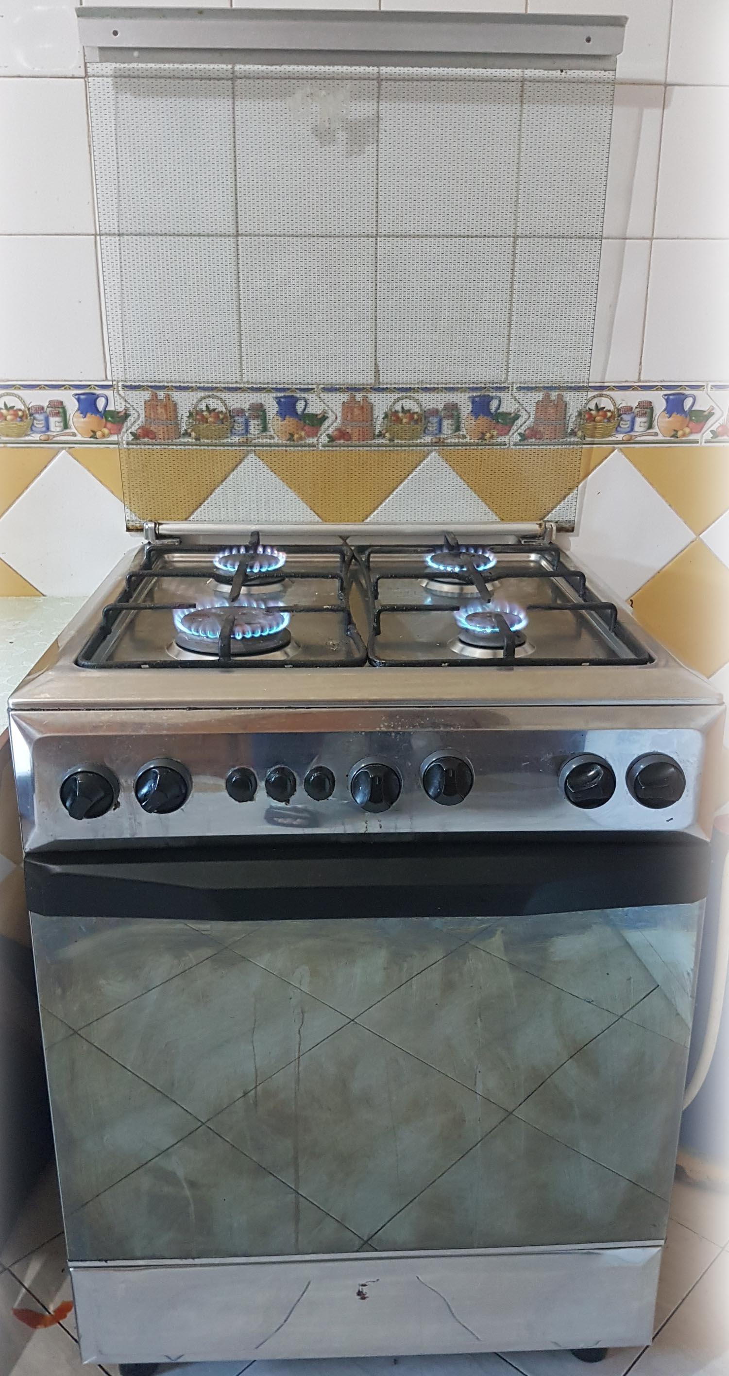 cuisinière 4 feux inox avec four sierra