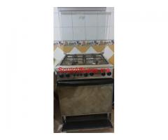 cuisinière 4 feux inox avec four sierra